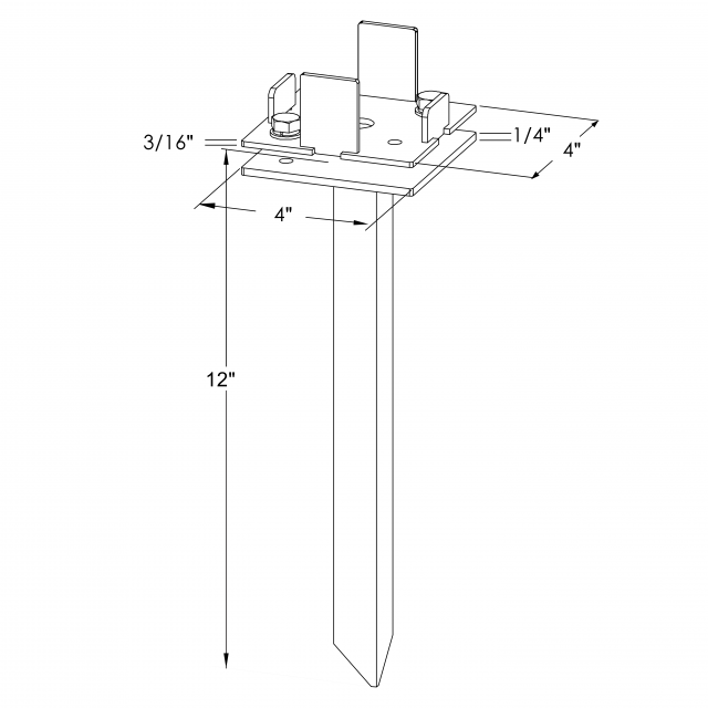 CENTER SQUARE BOLLARD