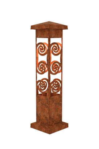 6×6 Spiral Design Bollard Light