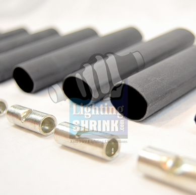 Lighting Shrink Large Red Connectors 8 Pack