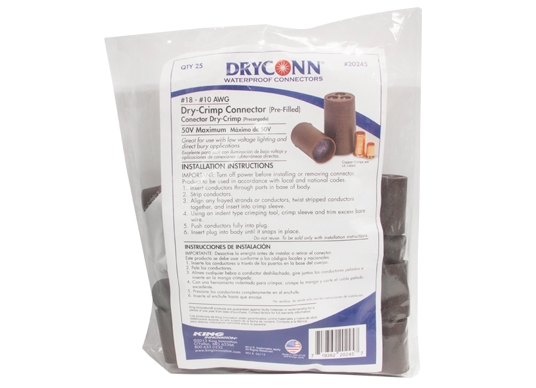 DryConn Dry-Crimp Filled Connectors